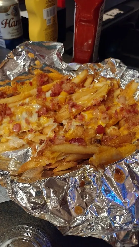 Loaded Bacon Fries with Cheese with Sour Cream